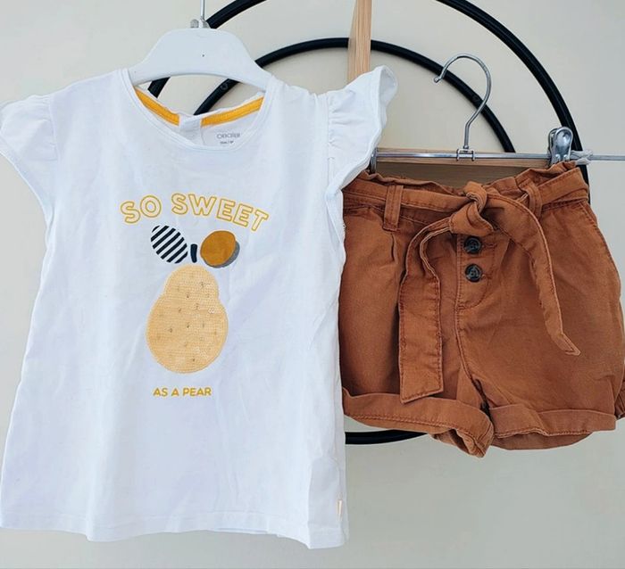 3 ans ensemble été Okaïdi teeshirt et short