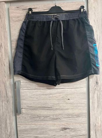 Short  de bain homme  L  noir gris bleu  neuf