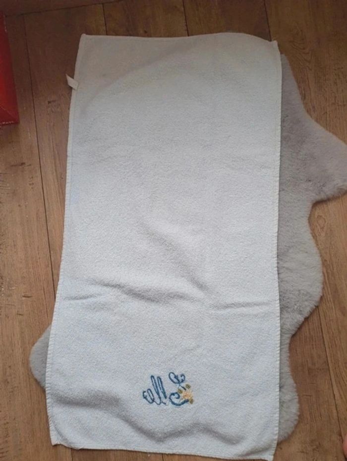 Lot de 2 serviettes bleue et blanche Elle et Lui La Redoute - photo numéro 10