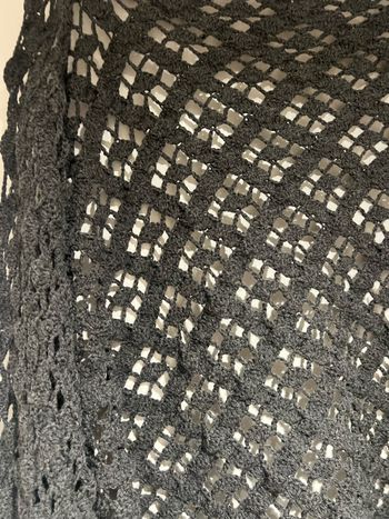 Grand Châle fait main gris