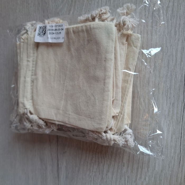 Lot de 16 pochons en coton 10x12 cm avec cordon rétractable - Neuf avec emballage d'origine - photo numéro 2