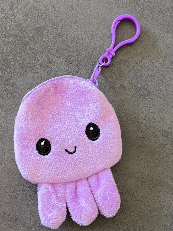 Porte-monnaie pieuvre violette