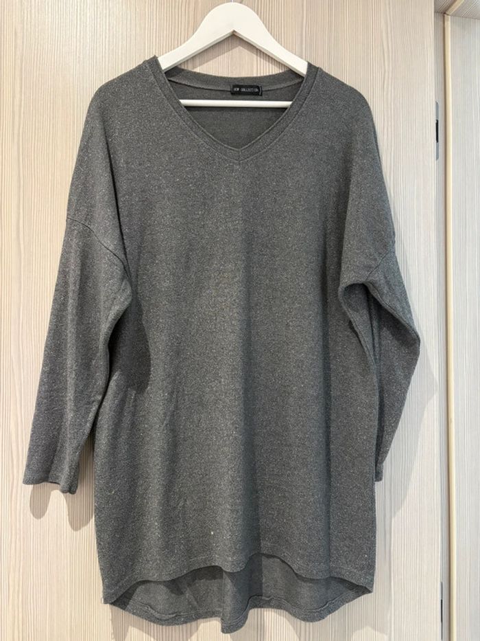 Tunique grise argentée New collection fabriqué en Italie taille unique