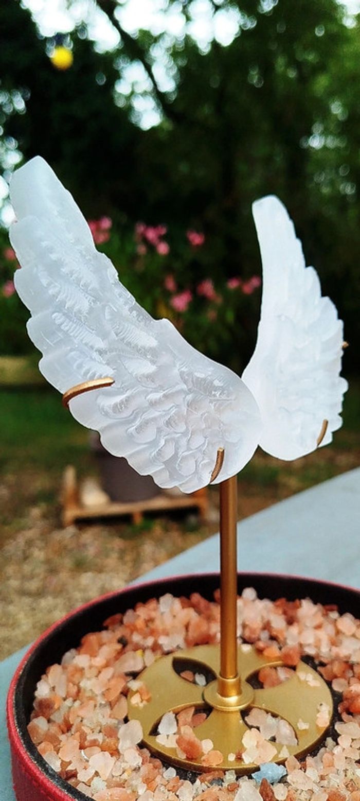 Ailes Divines en Sélénite Pure💫Messagères de Lumière - photo numéro 3