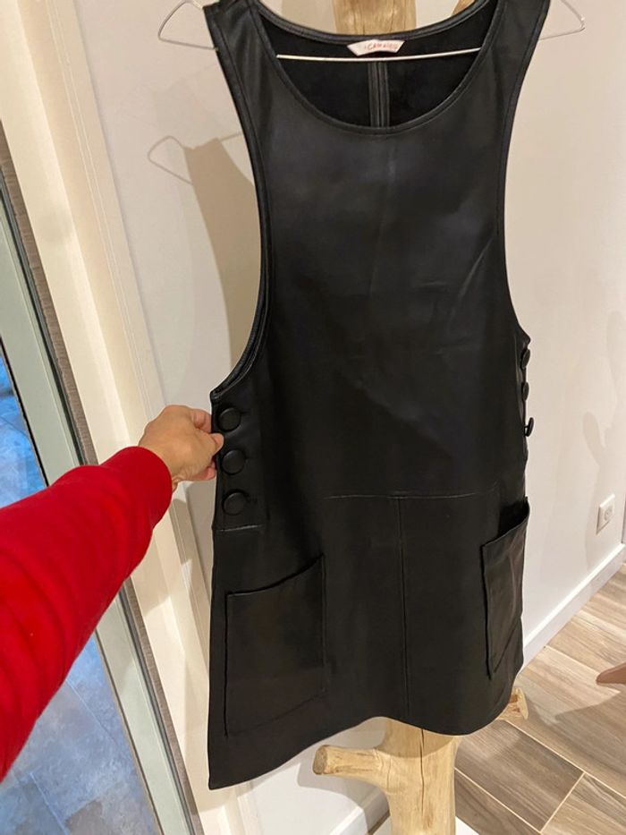 Robe simili cuir camaïeu