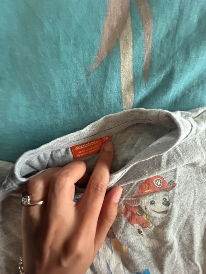 Tee shirt pat patrouille 3 ans gris - photo numéro 3