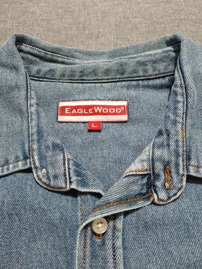 C52 chemise jeans bleu Eagle Wood L - photo numéro 3