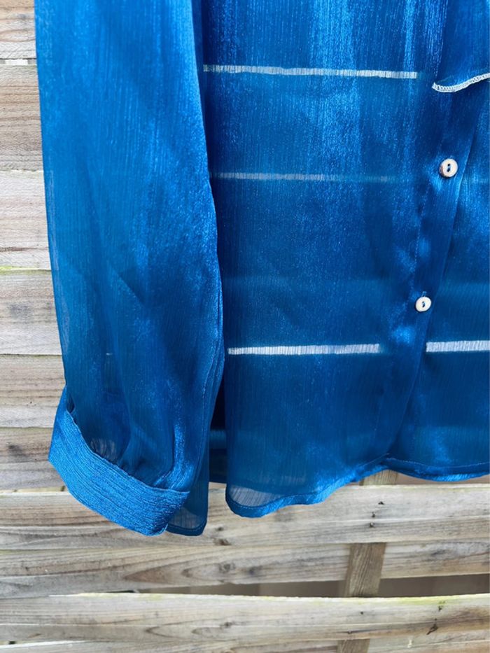 Chemisier transparent bleu - Taille 2XL - photo numéro 7