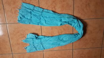 Foulard fin femme turquoise