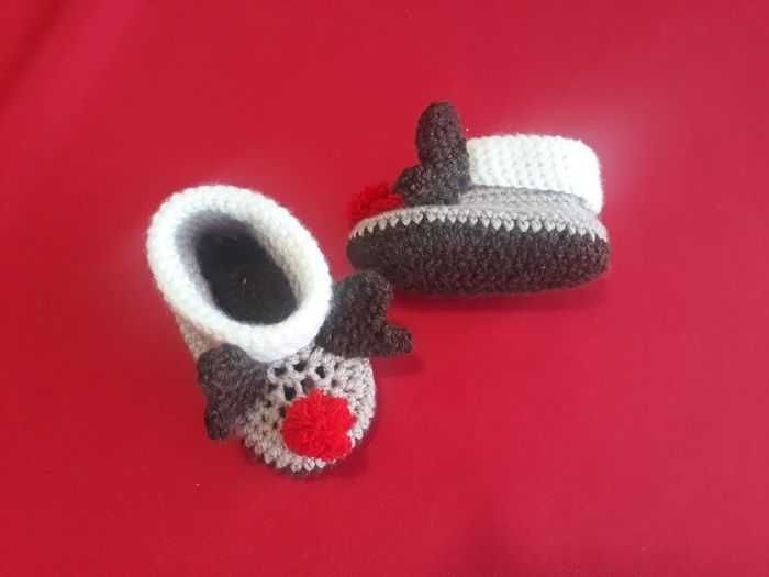 Chaussures bottes crochet fait main bébé 6-9 mois - photo numéro 2