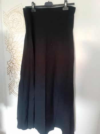 Jupe bohemienne longue noire en coton taille 38