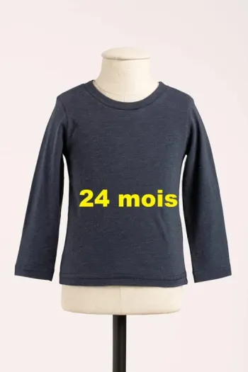 Tee shirt manche longue bleu marine Max & Léa Taille 24 mois