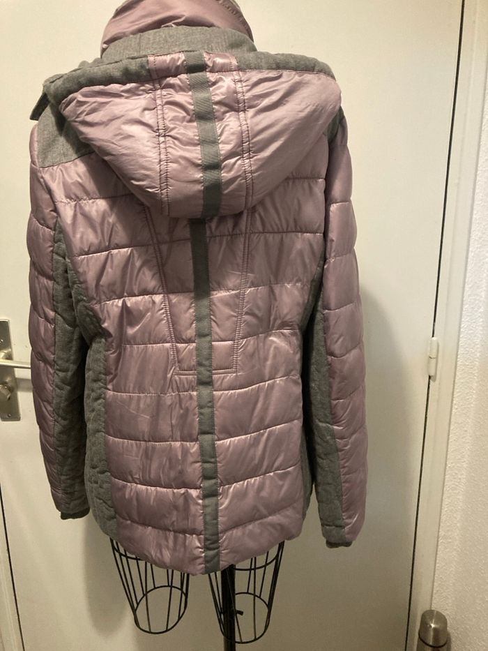 Veste matelassée Cecil , coloris prune et gris. - photo numéro 3