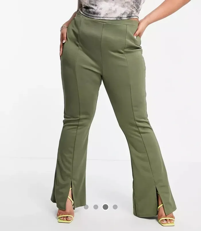 Pantalon évasé fendu 46 asos neuf - photo numéro 2