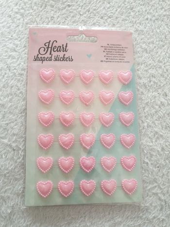 Planche d'autocollants coeur neuve