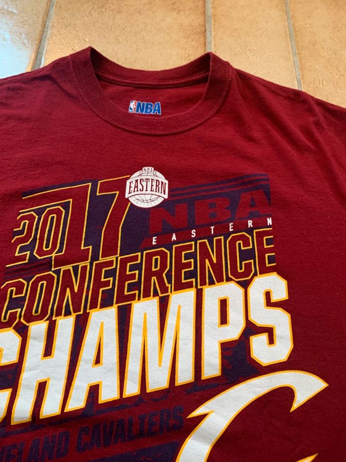 Tee shirt printed unisexe Cleveland cavaliers NBA champion conférence 2017 - photo numéro 4