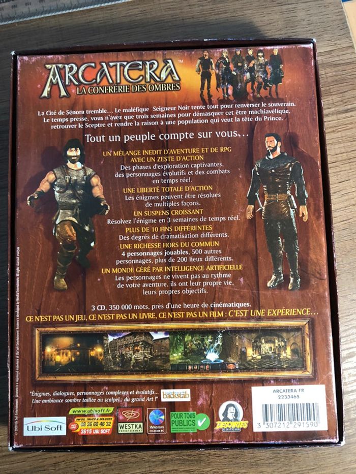 Jeux pc vintage Big box complet arcatera la confrérie des ombres descartes - photo numéro 5