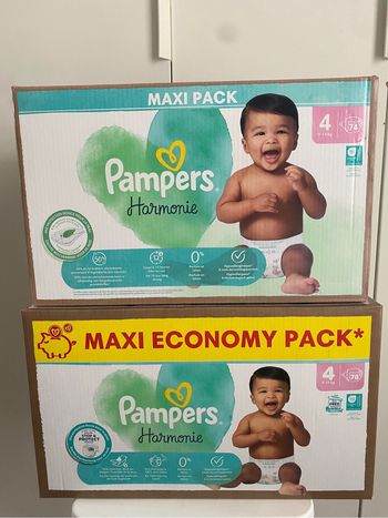 152 couches Pampers harmonie taille 4