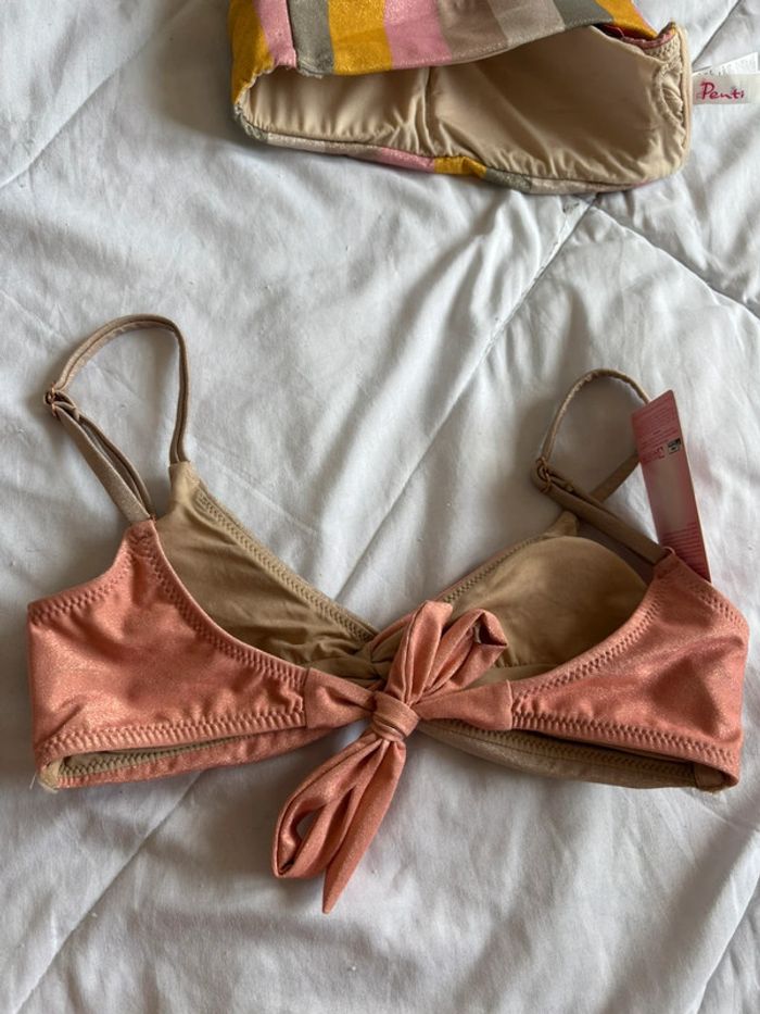 Lot / set 2 hauts de maillot de bain bikini multicolore pailleté brillant Penti taille XS/34 neuf - photo numéro 13
