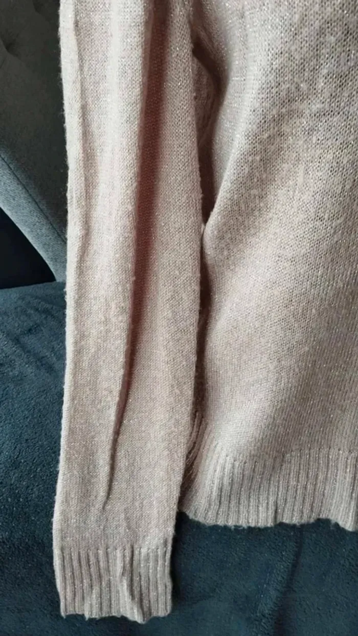 Gilet Kiabi rose fil argenté taille 46/48 femme - photo numéro 7