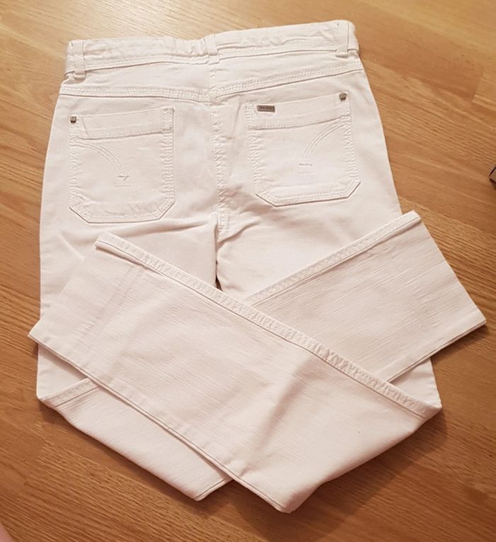 Lot pantalons jeans blancs 12 ans Okaidi - photo numéro 10