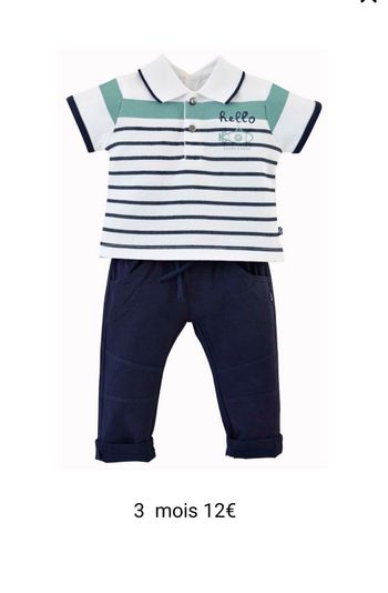 Ensemble pantalon polo sucre d'orge