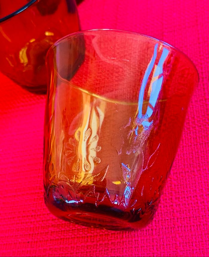 Set 8 verres en verre marron ambré Vereco France - photo numéro 3