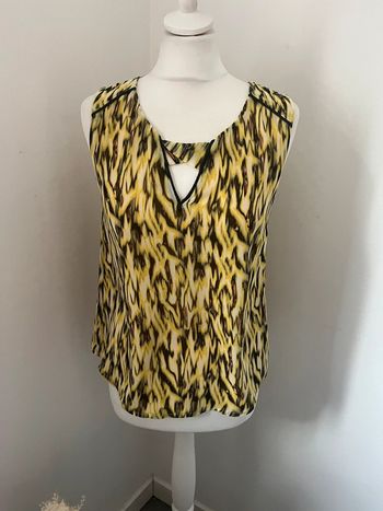Top jaune à motif one step S comme neuf