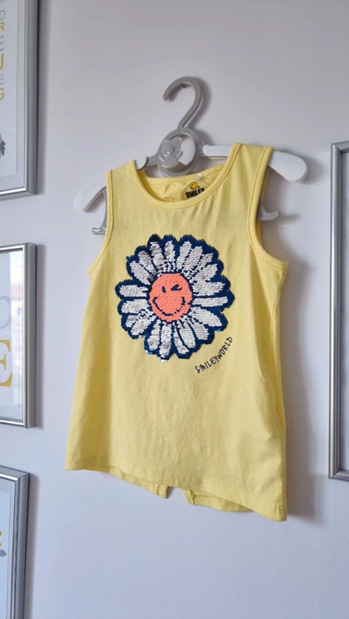 T-shirt orchestra smiley sequins taille 4ans 102cms neuf - photo numéro 5