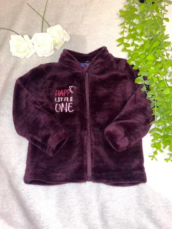 Très belle veste gilet à longue manche bébé fille