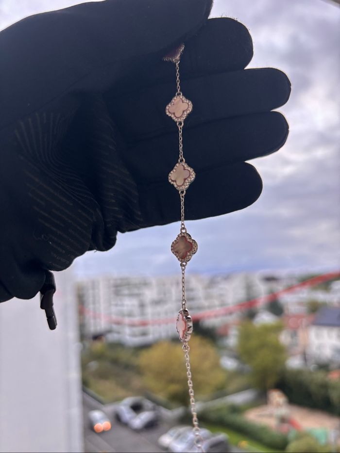 Bracelet trèfles en argent 925 et nacre – style Van Cleef – neuf - photo numéro 5