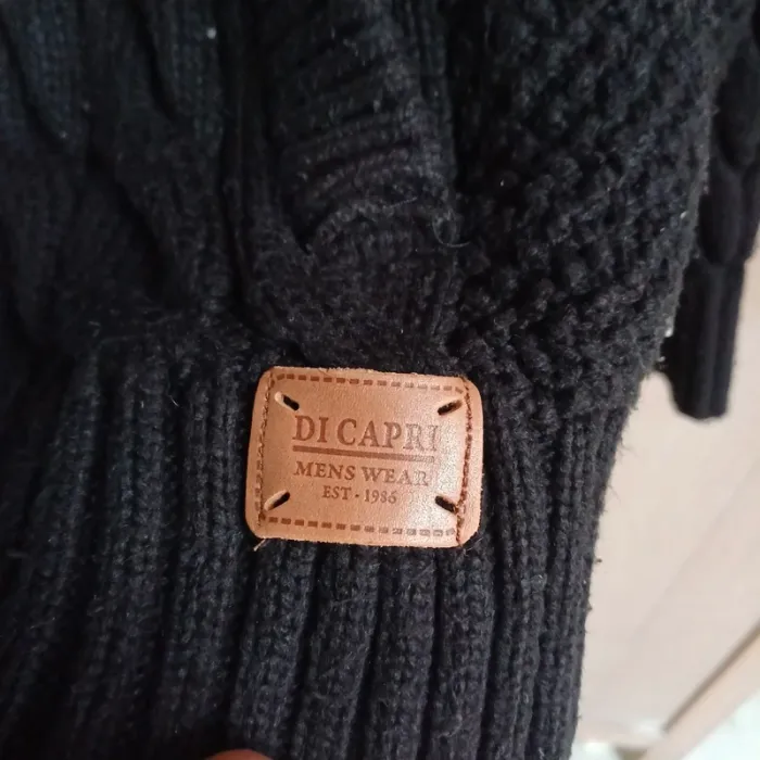 Gilet / cardigan noir homme taille M. Enzo Di Capri - photo numéro 3