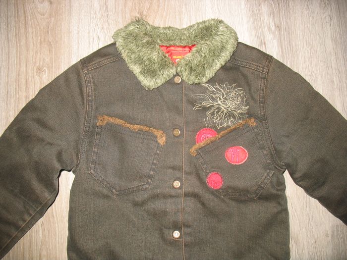 VESTE EN JEAN MARRON FONCÉ FILLE "MARÈSE" - 6 ANS - n°01 - photo numéro 5