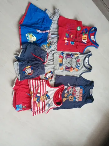 Lot été pat patrouille taille 4 9 pièces short,tee shirt