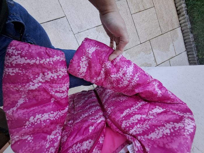 Doudoune imperméavle adidas rose 5/6ans avec capuche fille - photo numéro 5