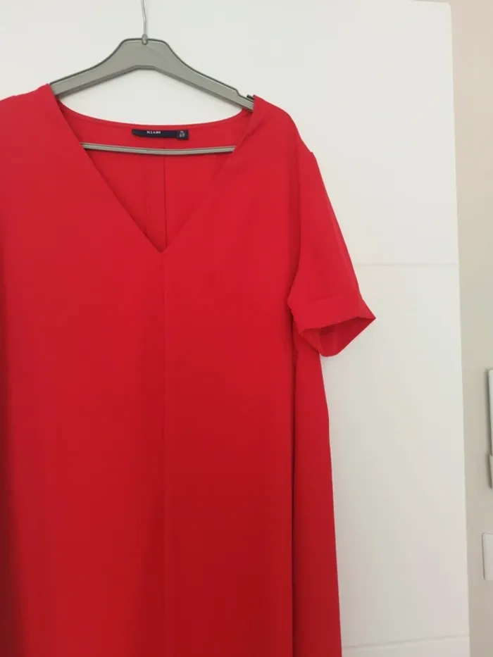Robe rouge fluide évasée "Kiabi" - Talle 36 - photo numéro 4