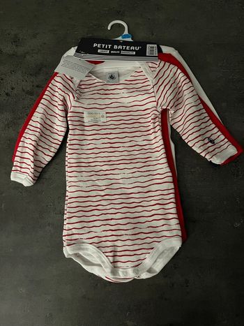 Lot de 3 bodies petit bateau (6 mois)