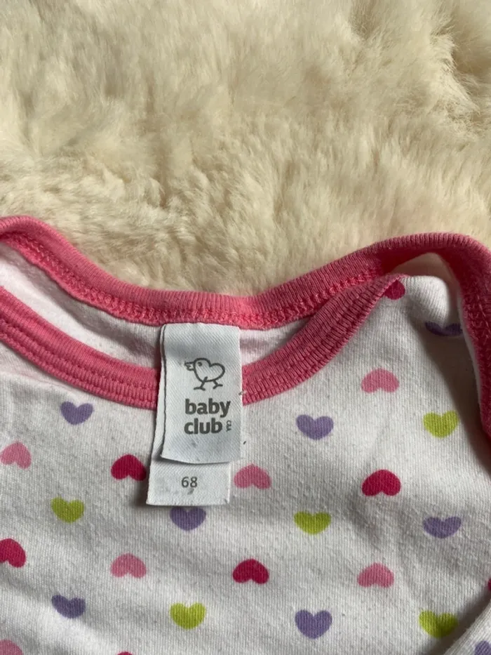 Lot de 7 bodys manches longues bébé fille – 6 mois TBE - photo numéro 5