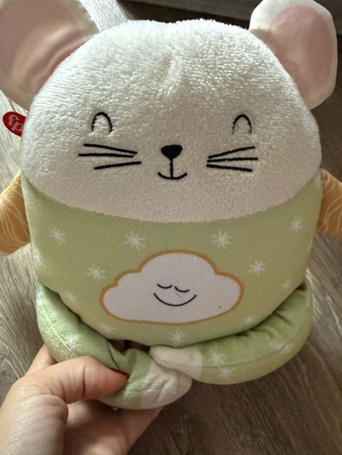 Fisher-Price Souris de Méditation Peluche Sons apaisants, méditation guidée, Musique