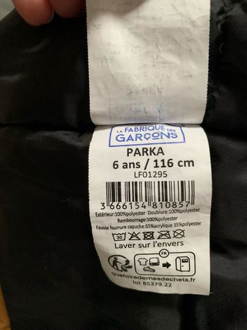 Manteau garçon 6 ans