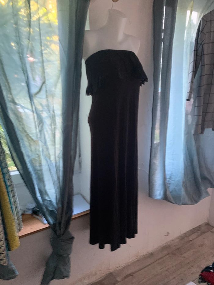 Robe longue noire taille 34 sans bretelles - photo numéro 4