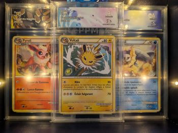 Lot de cartes L'Appel des Légendes Pyroli, Voltali et Aquali Pokémon Gradée A Collectaura 