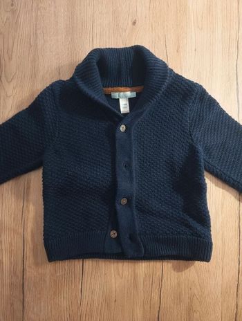 Gilet épais bleu marine Obaïdi Okaïdi 12 mois