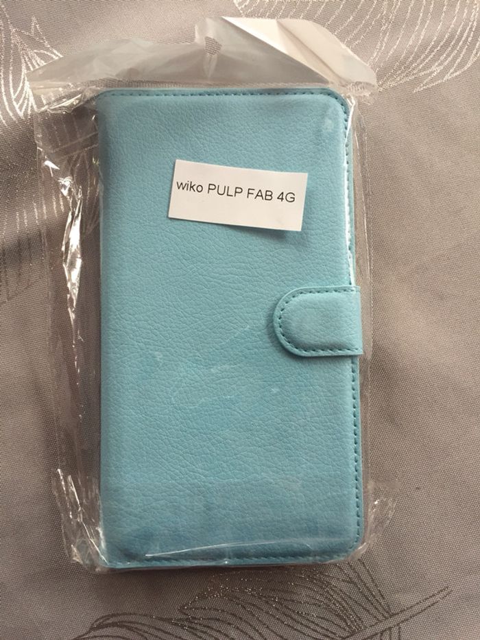 Pochette portable bleue Wiko Pulp FAB 4G