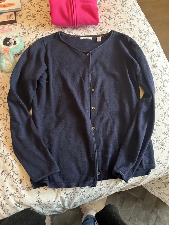 Gilet bleu marine okaidi