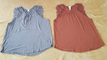 Lot de 2 top femme avec dentelle