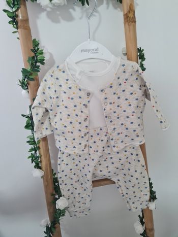 Ensemble 3 pièces bio, petit bateau