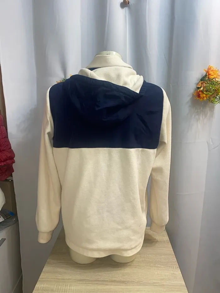 Veste polaire bi-matiere à capuche bleue et beige Wemoto taille XL - n9p - photo numéro 4