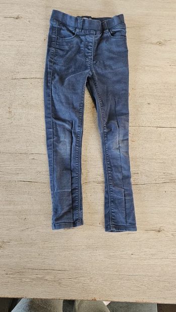 Pantalon bleu foncé slim stretch, fille, Gémo, 6 ans