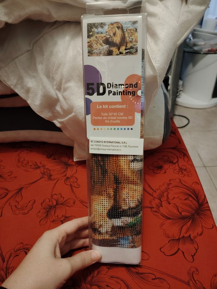 Diamond painting lion neuf